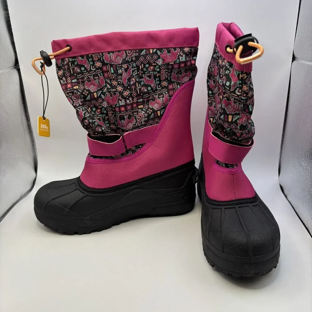 Columbia Powderbug Plus II Print Snow Boot Toddler Pink‎ Canvas Size 6
